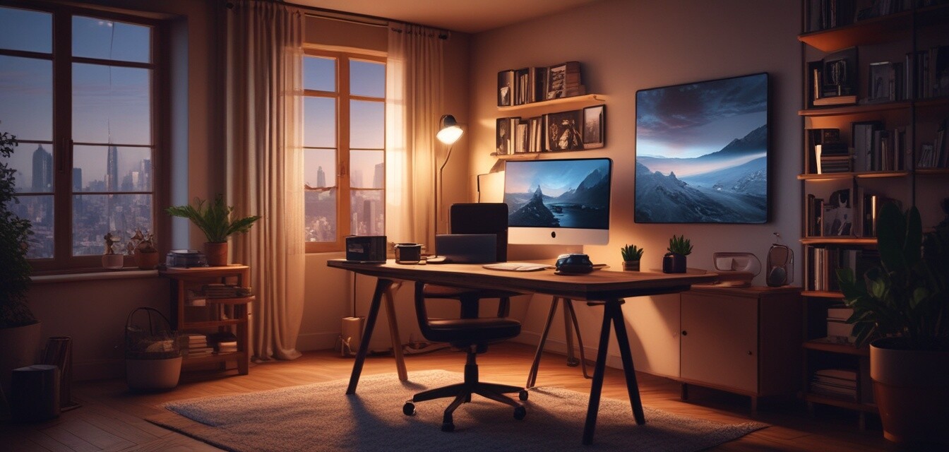 Cozy office lighting